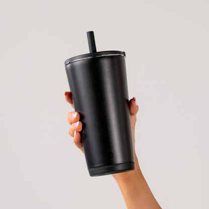 HYDROJUG Quality | HydroJug Everyday Tumbler 20oz - Ceramic-Lined Insulated Tumbler with Straw – Black