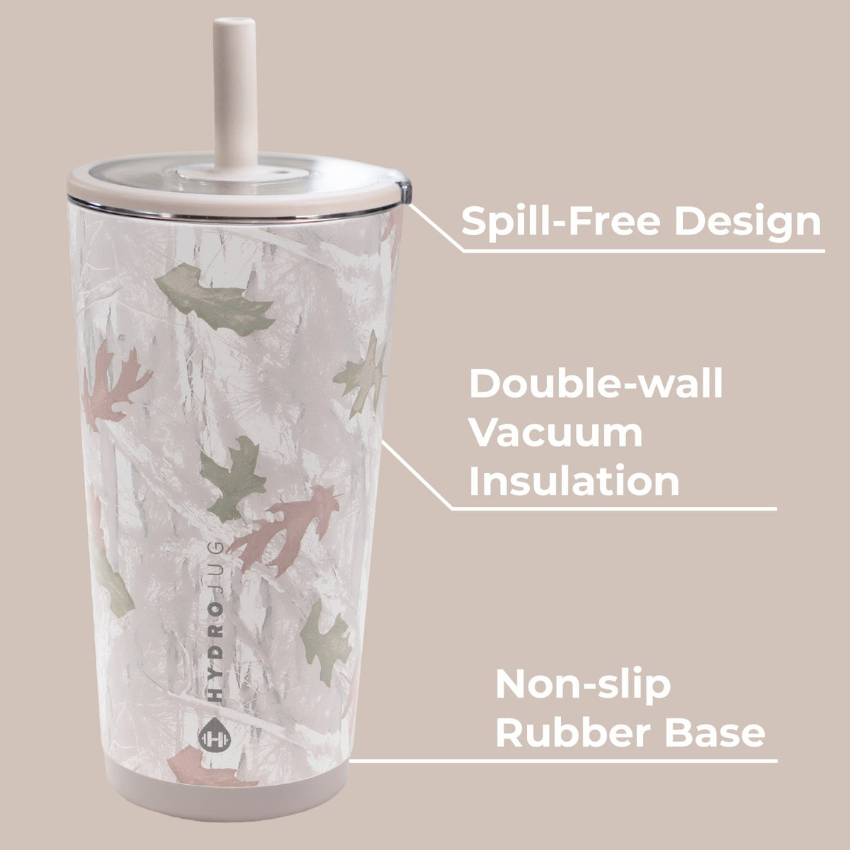 HYDROJUG Everyday | HydroJug Everyday Tumbler 20oz - Ceramic-Lined Insulated Tumbler with Straw – Camo