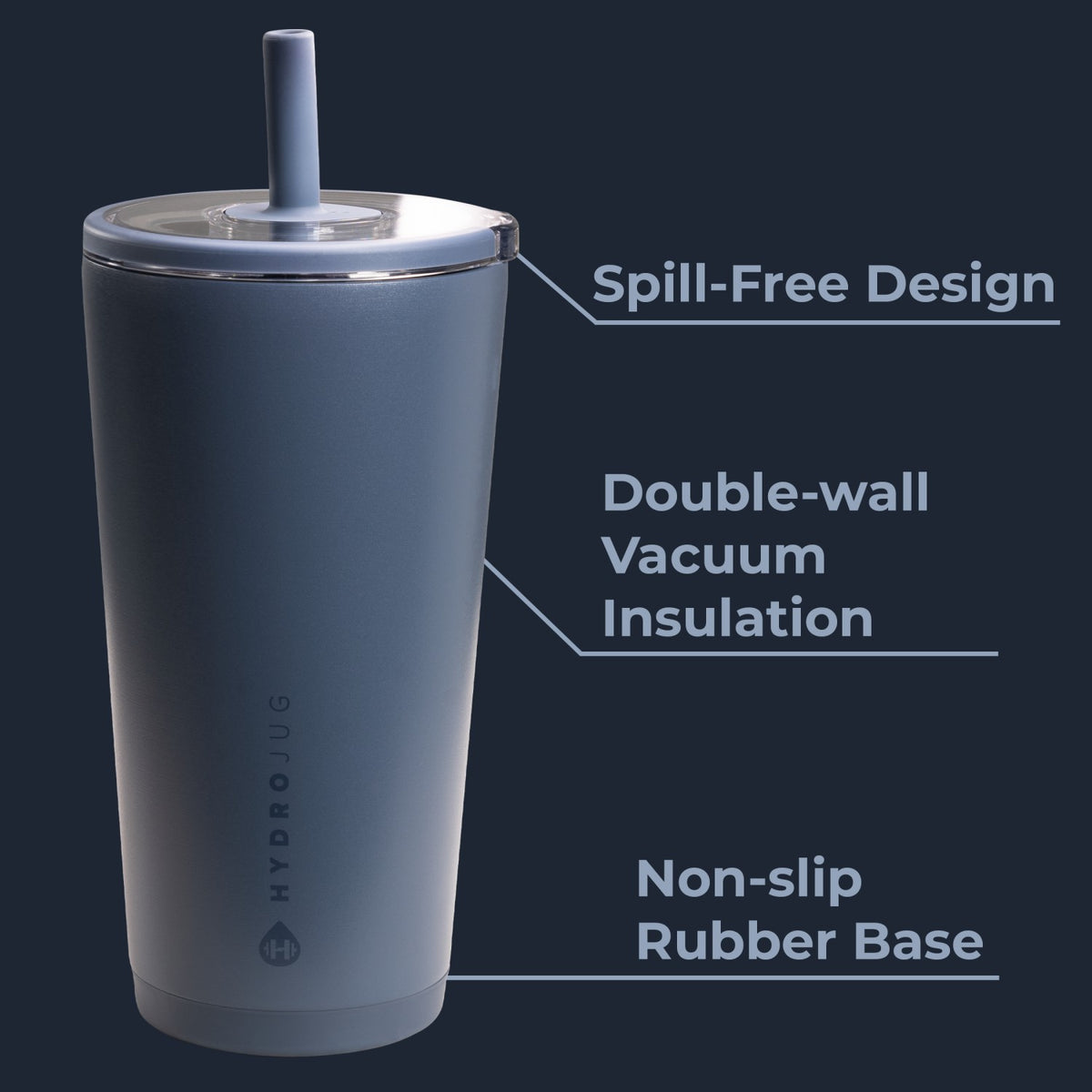 HYDROJUG New | HydroJug Everyday Tumbler 20oz - Ceramic-Lined Insulated Tumbler with Straw – Cascade