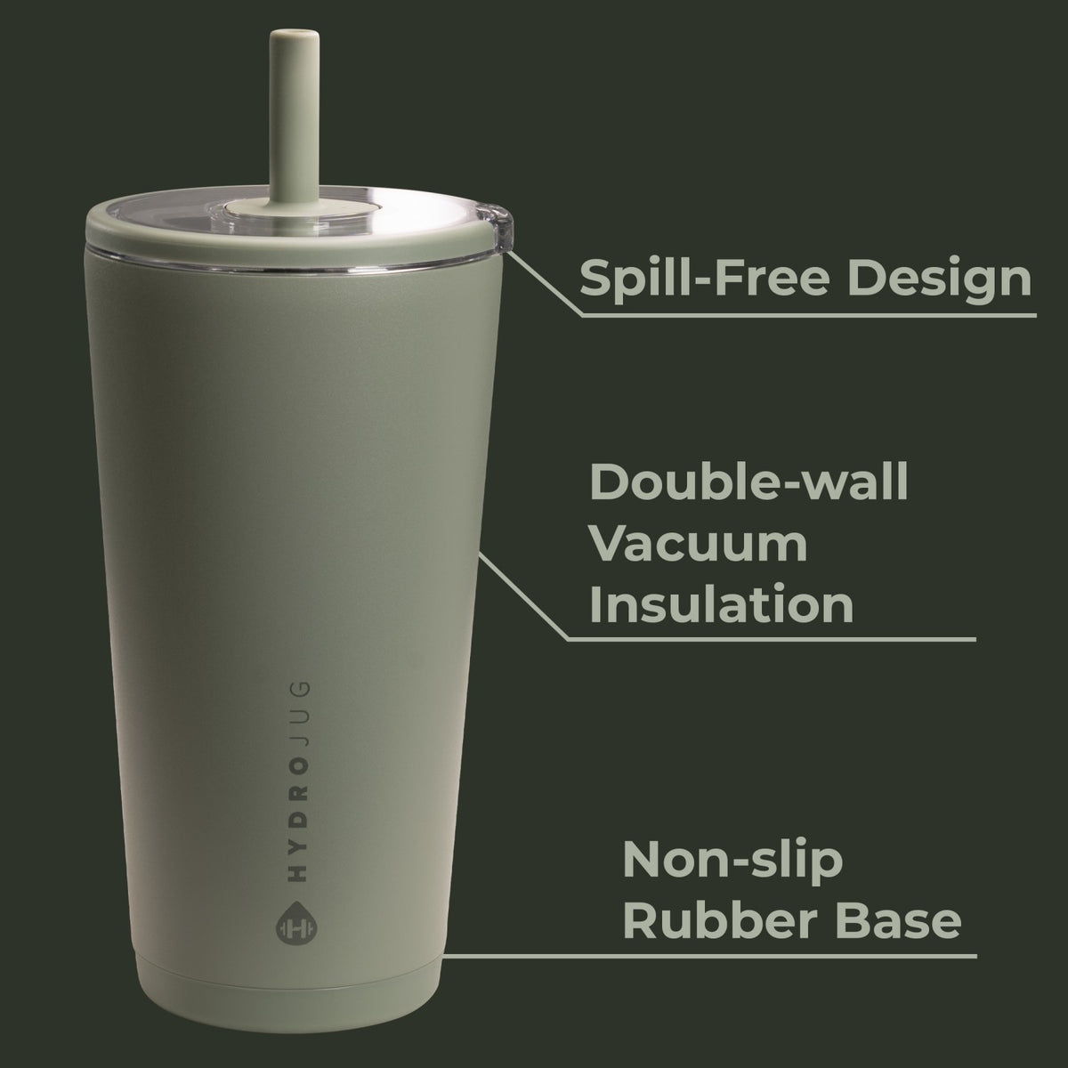 HYDROJUG Hot Sale | HydroJug Everyday Tumbler 20oz - Ceramic-Lined Insulated Tumbler with Straw – Courtyard