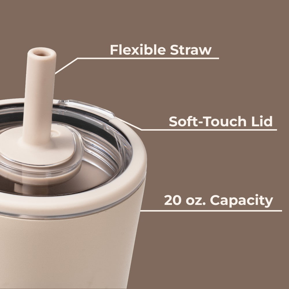 HYDROJUG Essential | HydroJug Everyday Tumbler 20oz - Ceramic-Lined Insulated Tumbler with Straw – Dune