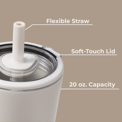 HYDROJUG Signature | HydroJug Everyday Tumbler 20oz - Ceramic-Lined Insulated Tumbler with Straw – Linen