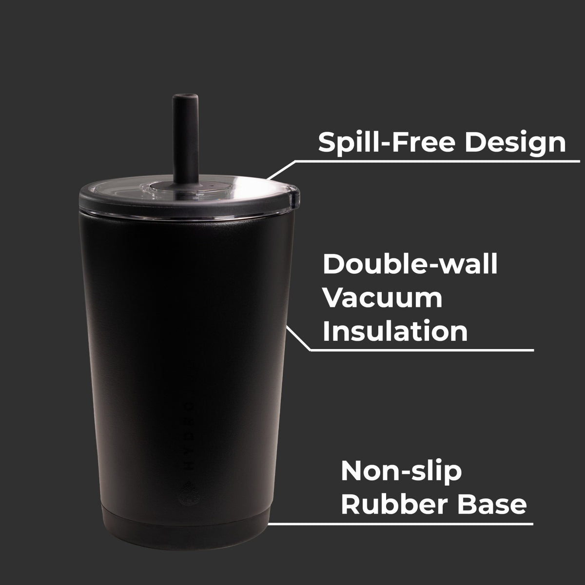 HYDROJUG Discount | HydroJug Everyday Tumbler 14oz - Ceramic-Lined Spill-Free Kids Tumbler – Black