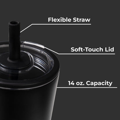 HYDROJUG Discount | HydroJug Everyday Tumbler 14oz - Ceramic-Lined Spill-Free Kids Tumbler – Black