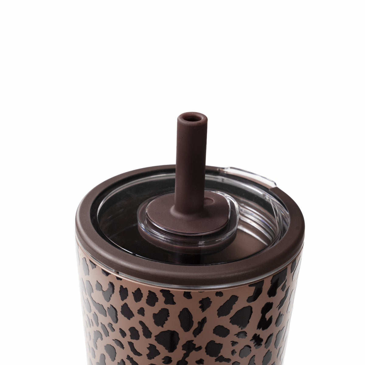 HYDROJUG Essential | HydroJug Everyday Tumbler 14oz - Ceramic-Lined Spill-Free Kids Tumbler – Brown Leopard