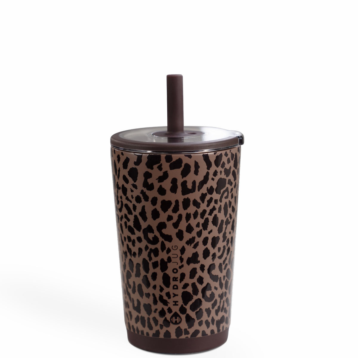 HYDROJUG Essential | HydroJug Everyday Tumbler 14oz - Ceramic-Lined Spill-Free Kids Tumbler – Brown Leopard