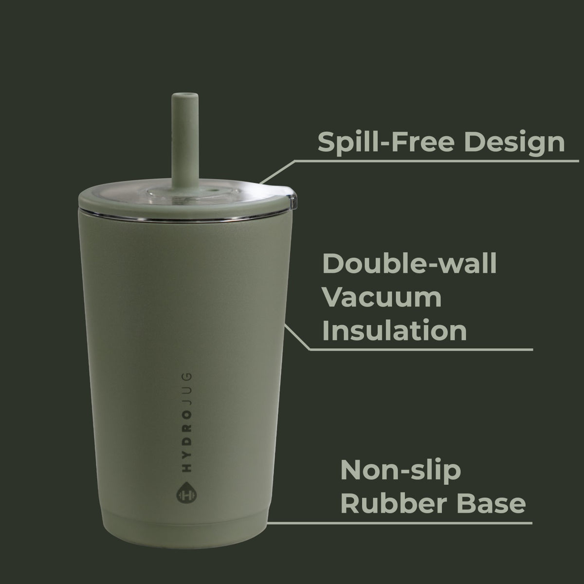 HYDROJUG Premium | HydroJug Everyday Tumbler 14oz - Ceramic-Lined Spill-Free Kids Tumbler – Courtyard