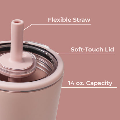 HYDROJUG Best Seller | HydroJug Everyday Tumbler 14oz - Ceramic-Lined Spill-Free Kids Tumbler – Dusty Rose