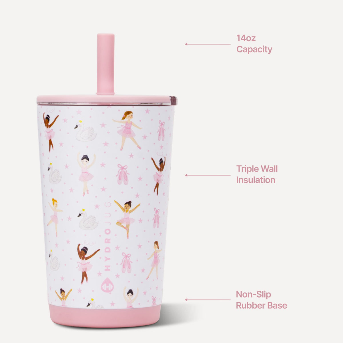 HYDROJUG Sale | HydroJug Everyday Tumbler 14oz - Ceramic-Lined Spill-Free Kids Tumbler – Ballerina