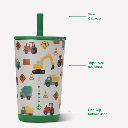 HYDROJUG Classic | HydroJug Everyday Tumbler 14oz - Ceramic-Lined Spill-Free Kids Tumbler – Under Construction
