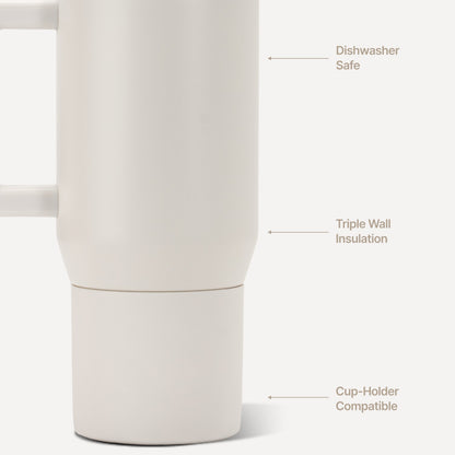 HYDROJUG Signature | HydroJug Coffee Traveler 20oz - Ceramic-Lined Insulated Travel Mug – Linen