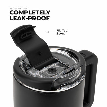 HYDROJUG New | HydroJug Coffee Traveler 20oz - Ceramic-Lined Insulated Travel Mug – Black