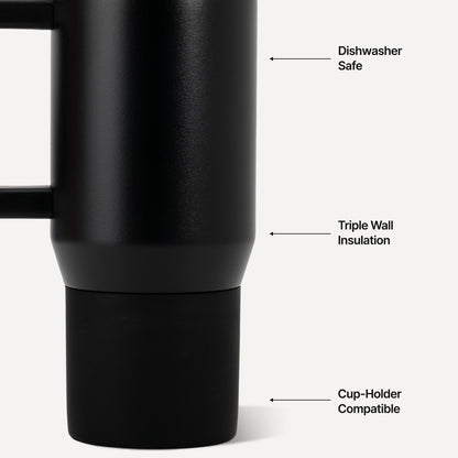 HYDROJUG New | HydroJug Coffee Traveler 20oz - Ceramic-Lined Insulated Travel Mug – Black