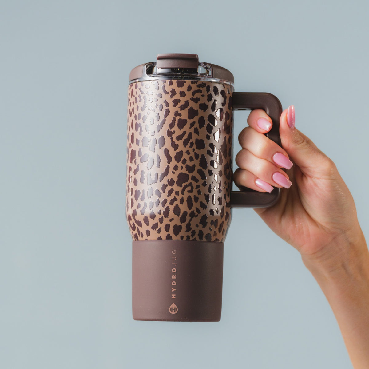 HYDROJUG Signature | HydroJug Coffee Traveler 20oz - Ceramic-Lined Insulated Travel Mug – Brown Leopard