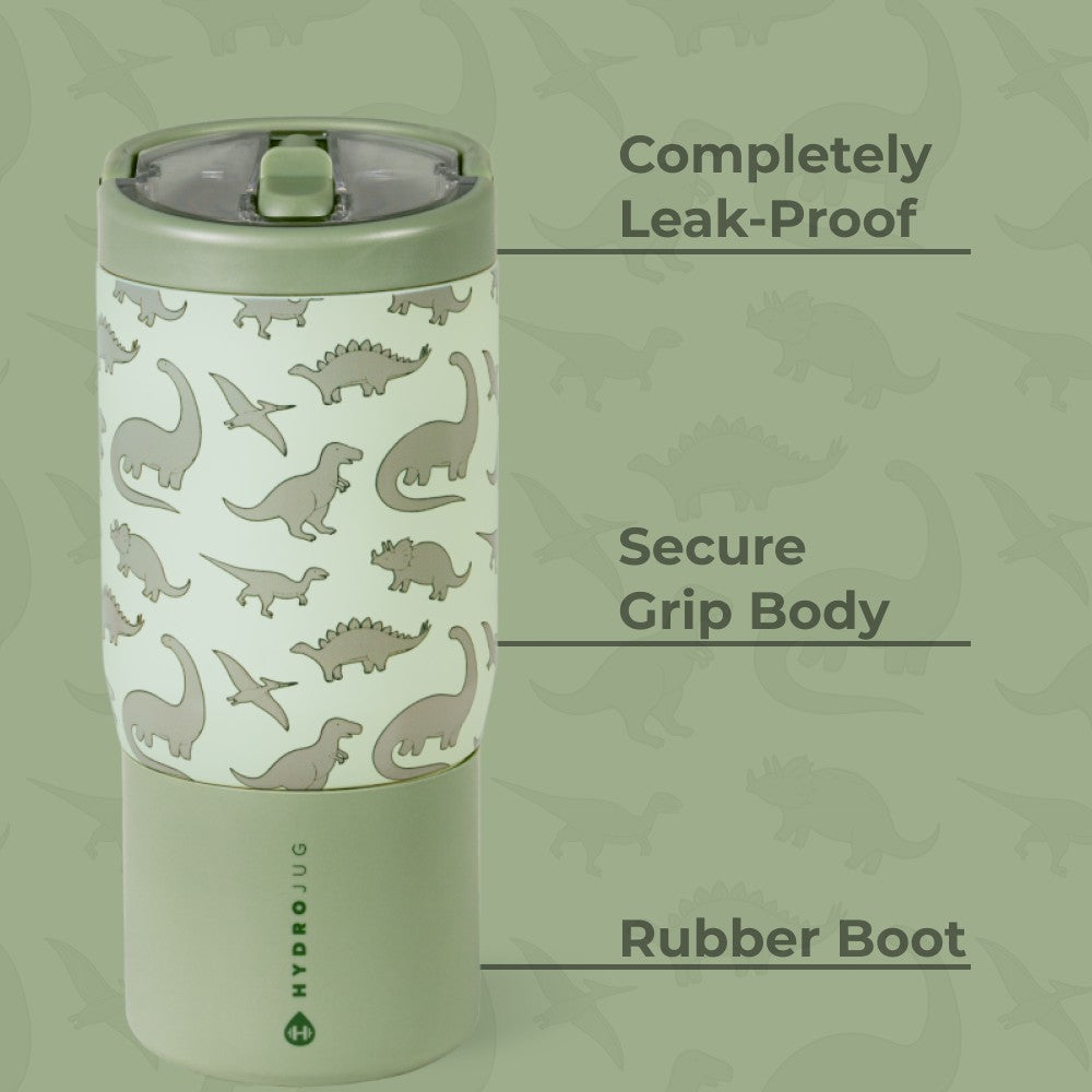 HYDROJUG Trusted | HydroJug Sport 14oz - Compact Leakproof Kids Water Bottle – Dinosaur