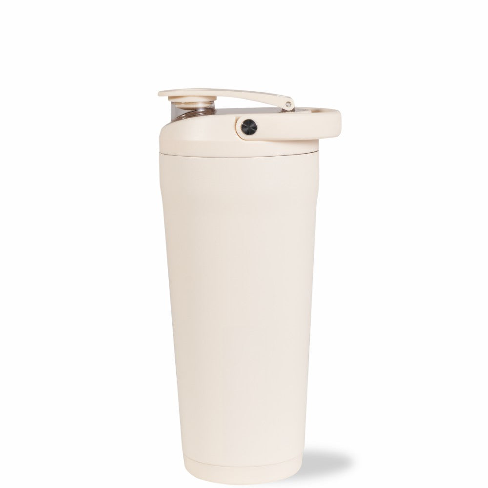 HYDROJUG Premium | HydroJug Insulated Shaker 24oz - Stainless Steel Protein Shaker, Silent Grate – Cream