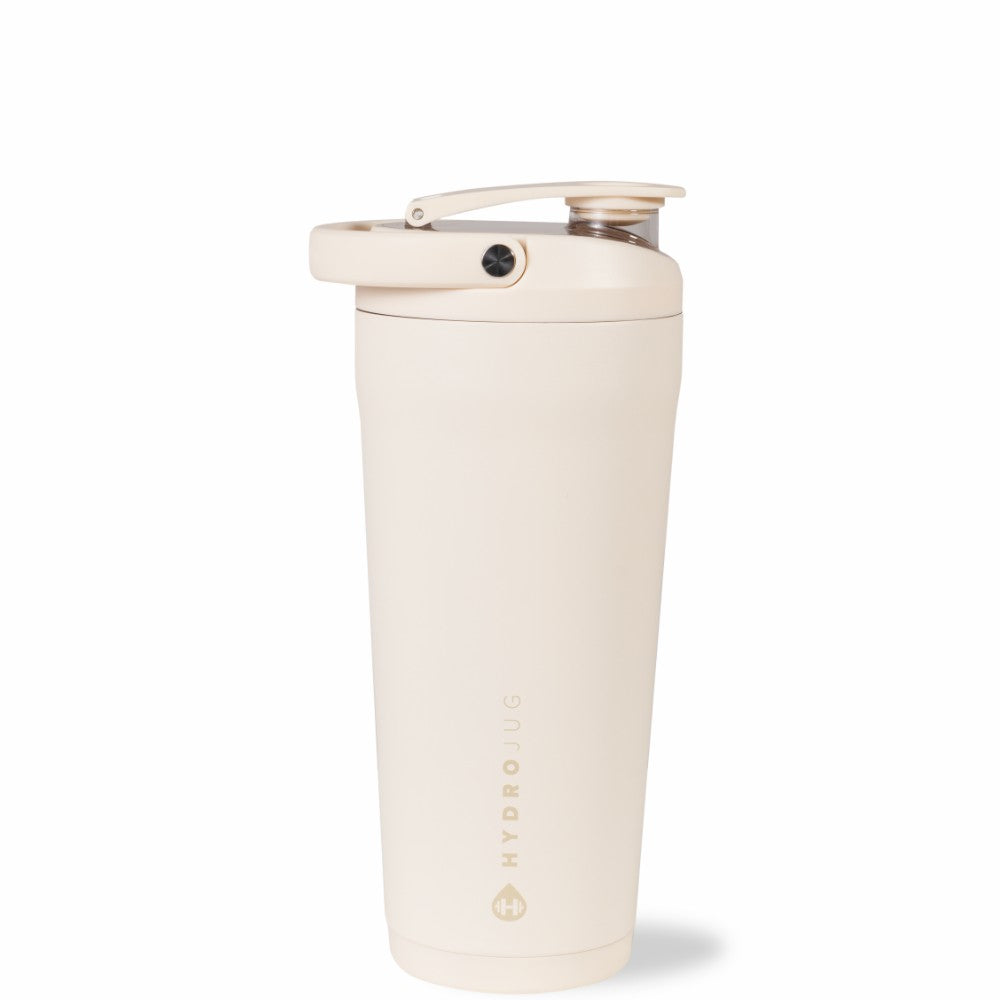 HYDROJUG Premium | HydroJug Insulated Shaker 24oz - Stainless Steel Protein Shaker, Silent Grate – Cream