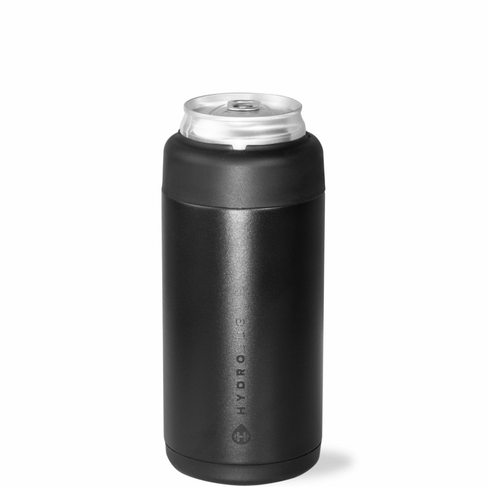 HYDROJUG Essential | HydroJug Slim Can Cooler 12oz - Insulated Stainless Steel Skinny Can Holder – Black
