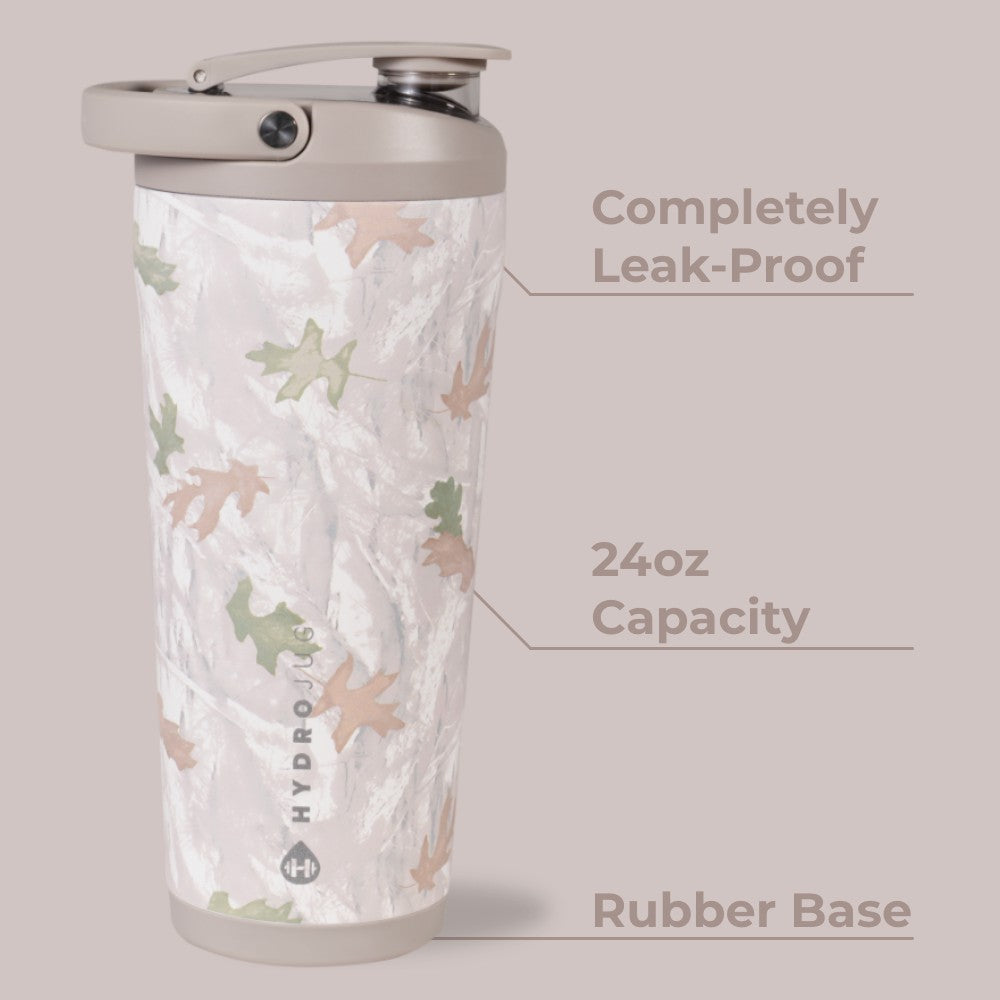 HYDROJUG Quality | HydroJug Insulated Shaker 24oz - Stainless Steel Protein Shaker, Silent Grate – Camo