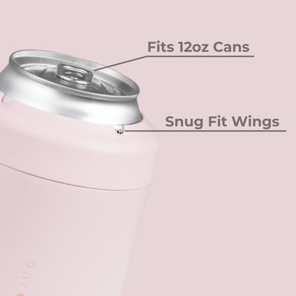 HYDROJUG Exclusive | HydroJug Can Cooler 12oz - 2-in-1 Insulated Standard Can Cooler, Screw-Top Lock – Pink Sand