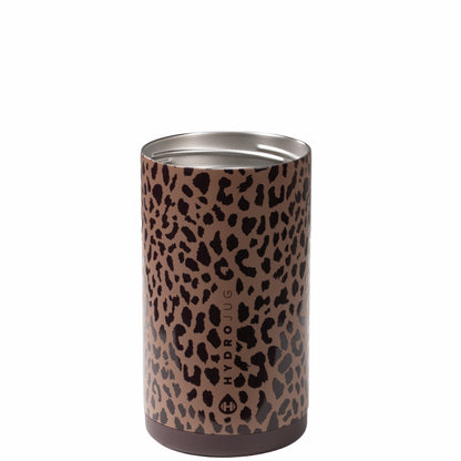 HYDROJUG Latest | HydroJug Can Cooler 16oz - 2-in-1 Insulated Tallboy Can Cooler, Screw-Top Lock – Brown Leopard