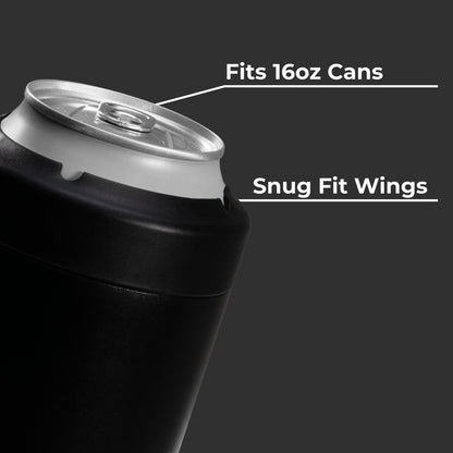 HYDROJUG Best Seller | HydroJug Can Cooler 16oz - 2-in-1 Insulated Tallboy Can Cooler, Screw-Top Lock – Black