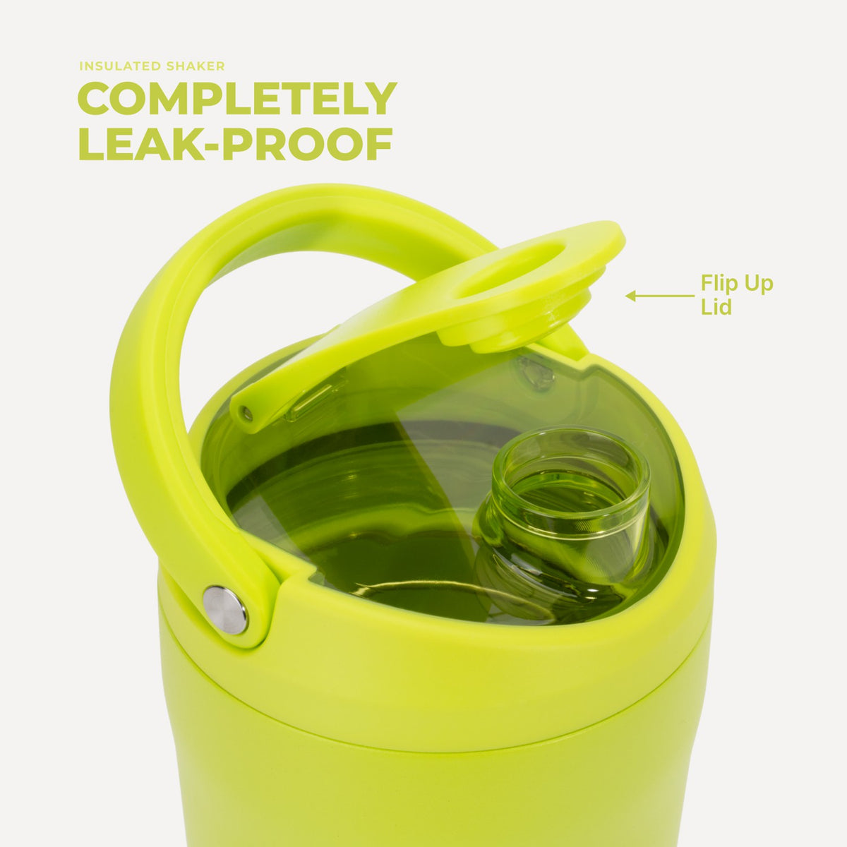 HYDROJUG Recommended | HydroJug Insulated Shaker 24oz - Stainless Steel Protein Shaker, Silent Grate – Lemon Lime