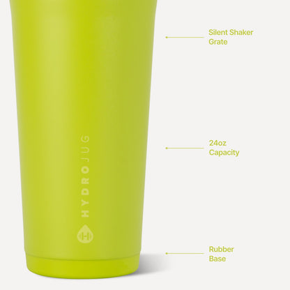 HYDROJUG Recommended | HydroJug Insulated Shaker 24oz - Stainless Steel Protein Shaker, Silent Grate – Lemon Lime