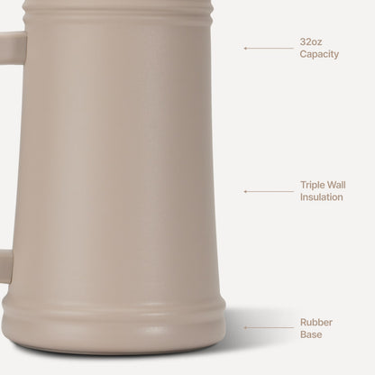 HYDROJUG Popular | HydroJug Stein 32oz - Ceramic-Lined Insulated Beer Stein – Dune
