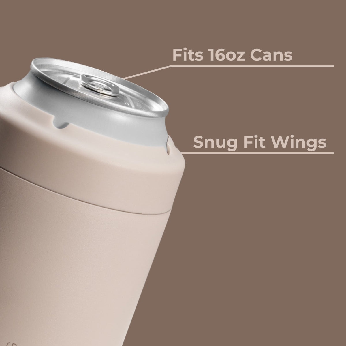 HYDROJUG Deals | HydroJug Can Cooler 16oz - 2-in-1 Insulated Tallboy Can Cooler, Screw-Top Lock – Dune