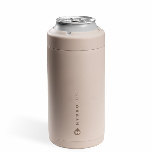 HYDROJUG Deals | HydroJug Can Cooler 16oz - 2-in-1 Insulated Tallboy Can Cooler, Screw-Top Lock – Dune