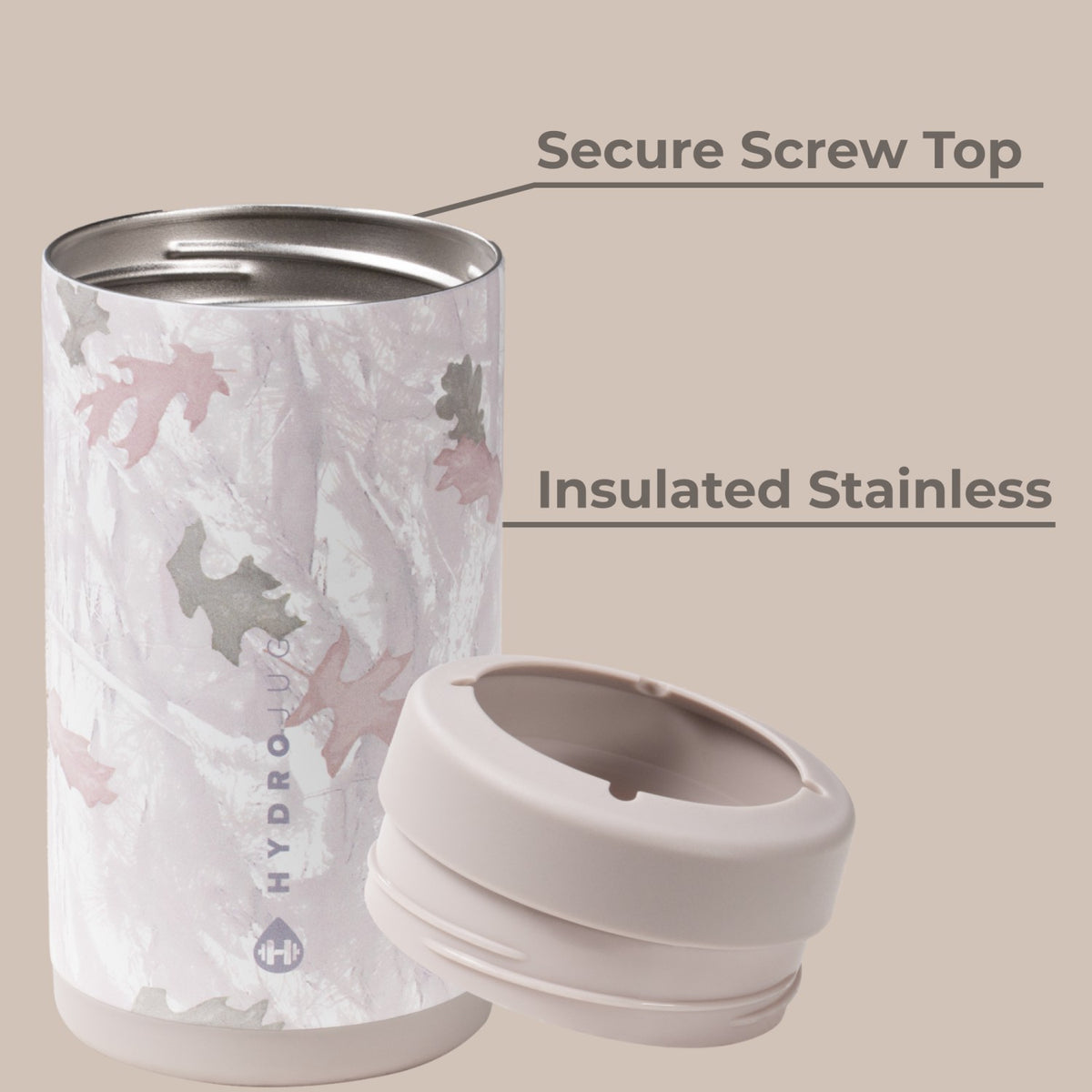 HYDROJUG Value | HydroJug Can Cooler 16oz - 2-in-1 Insulated Tallboy Can Cooler, Screw-Top Lock – Camo