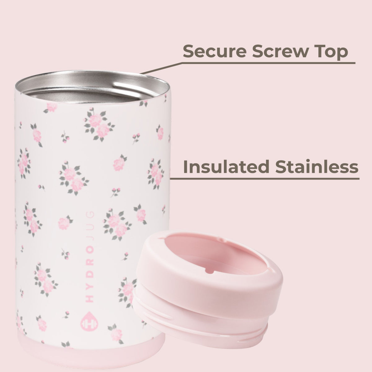 HYDROJUG Great Value | HydroJug Can Cooler 16oz - 2-in-1 Insulated Tallboy Can Cooler, Screw-Top Lock – Wildrose