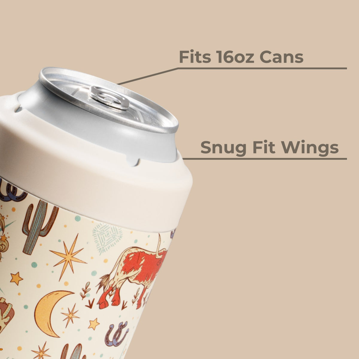 HYDROJUG Top Pick | HydroJug Can Cooler 16oz - 2-in-1 Insulated Tallboy Can Cooler, Screw-Top Lock – Rodeo