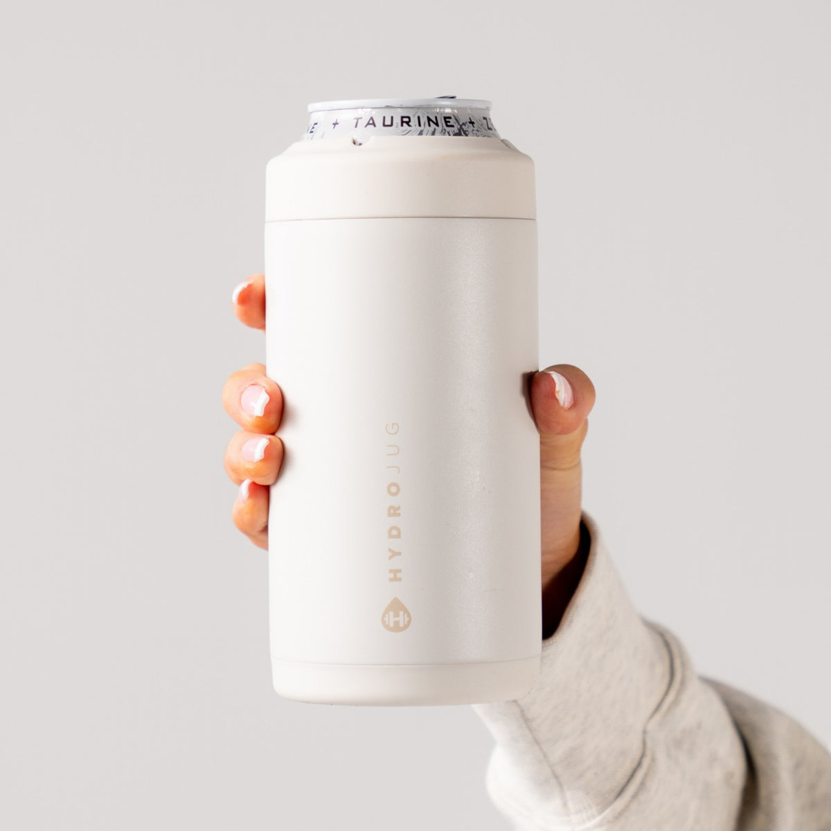 HYDROJUG Trending | HydroJug Can Cooler 16oz - 2-in-1 Insulated Tallboy Can Cooler, Screw-Top Lock – Linen