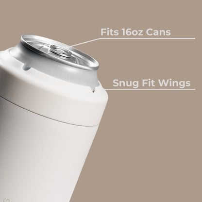 HYDROJUG Trending | HydroJug Can Cooler 16oz - 2-in-1 Insulated Tallboy Can Cooler, Screw-Top Lock – Linen